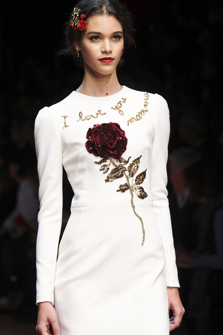 Dolce & Gabbana 2015-2016 Sonbahar/Kış Detay