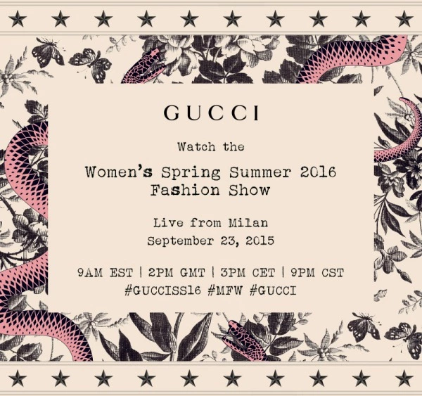 Canlı: Gucci 2016 İlkbahar/Yaz Gucci