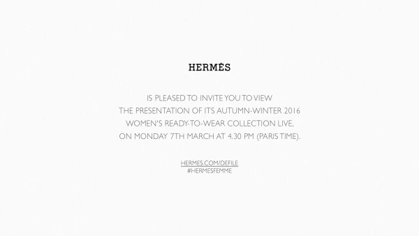 Canlı: Hermés Sonbahar/Kış 2016-17 Canlı: Hermés Sonbahar/Kış 2016-17