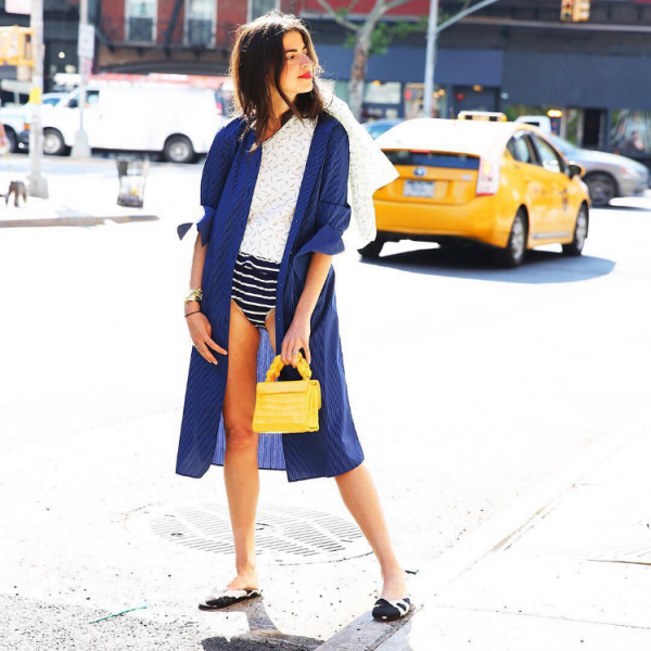 Leandra Medine, New York'un Orta Yerinde Bikiniyle