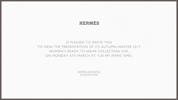 Canlı: Hermés Sonbahar/Kış 2017-18