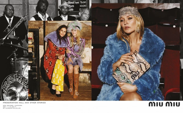 Zamansız Kate Moss Nostaljik Miu Miu'da Miu Miu
