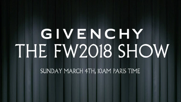 Canlı: Givenchy 2018 Sonbahar/Kış Givenchy