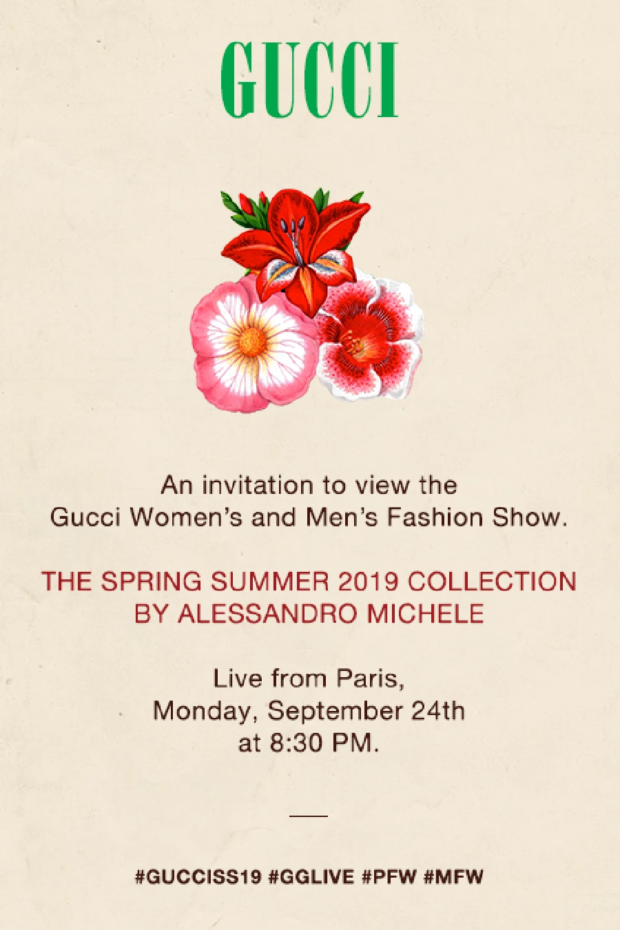 Canlı Yayın: Gucci İlkbahar/Yaz 2019 Defilesi gucci
