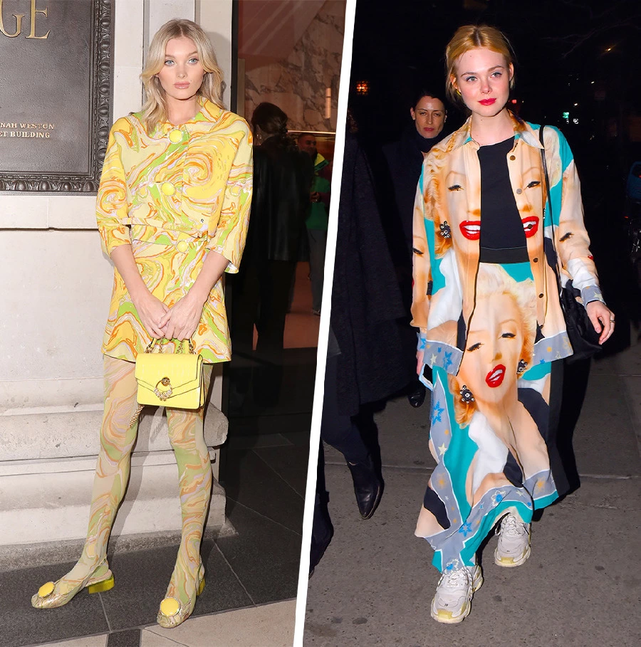 Tek Desen Giyme Dersi 101: Elsa Hosk vs. Elle Fanning Tek Desen Giyme Dersi 101: Elsa Hosk vs. Elle Fanning