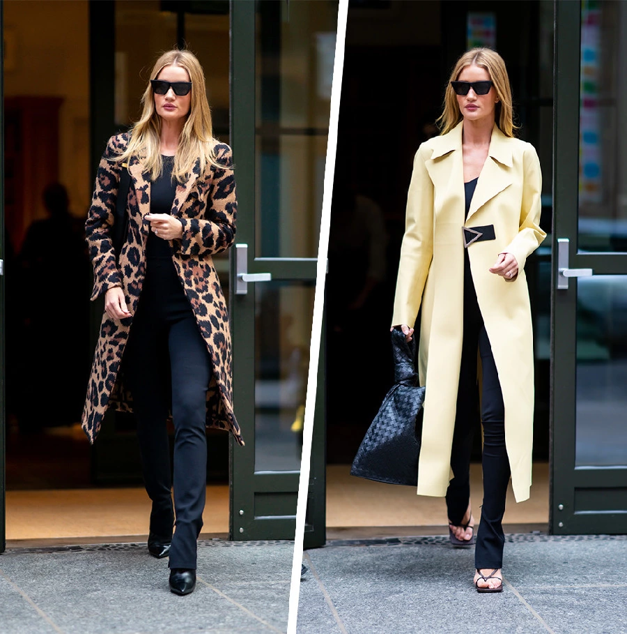 Rosie Huntington-Whiteley'in İkili Palto Çıkarması