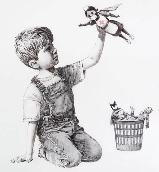 Banksy’den Anlamlı Destek Banksy’den Anlamlı Destek