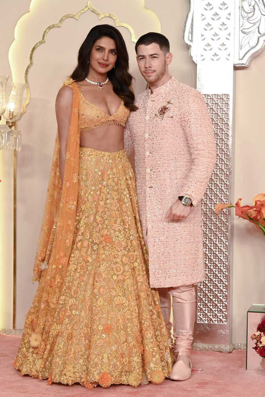 Priyanka Chopra Jonas ve Nick Jonas, SUJIT JAISWAL/AFP via Getty Images