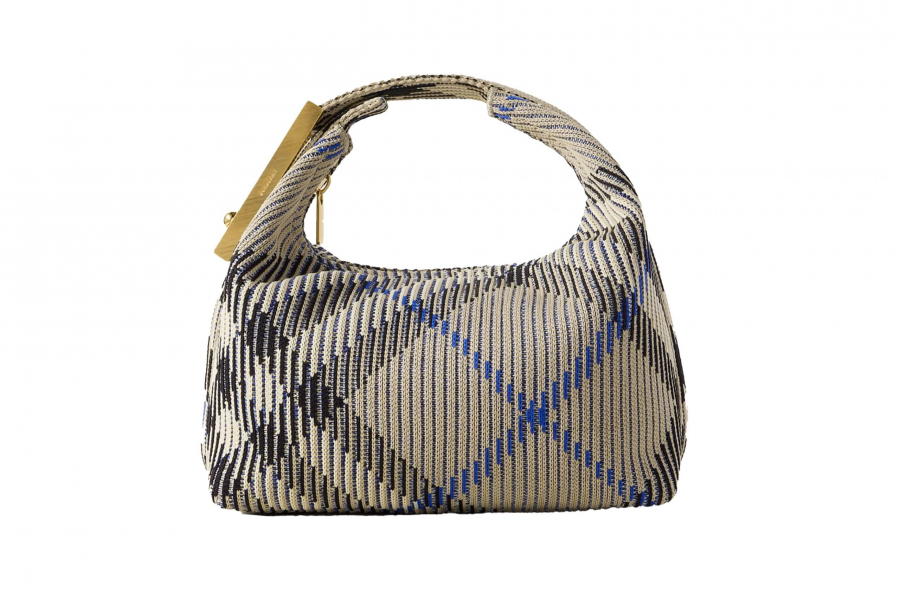 BURBERRY, Ribbed Embellished Jacquard-Knit Tote