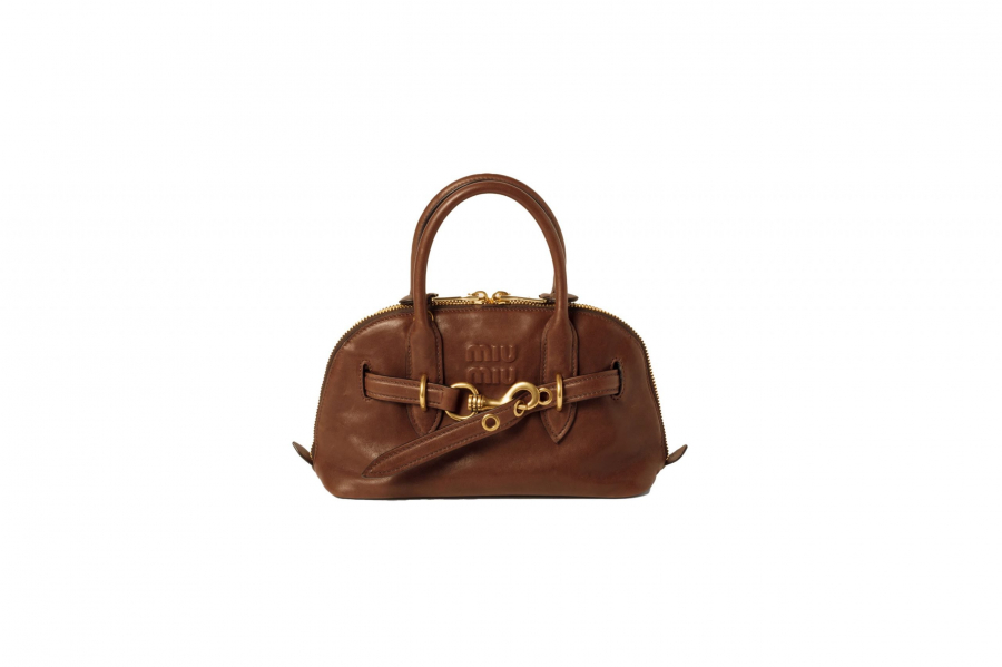 MIU MIU, Aventure Nappa Leather Top-Handle Bag