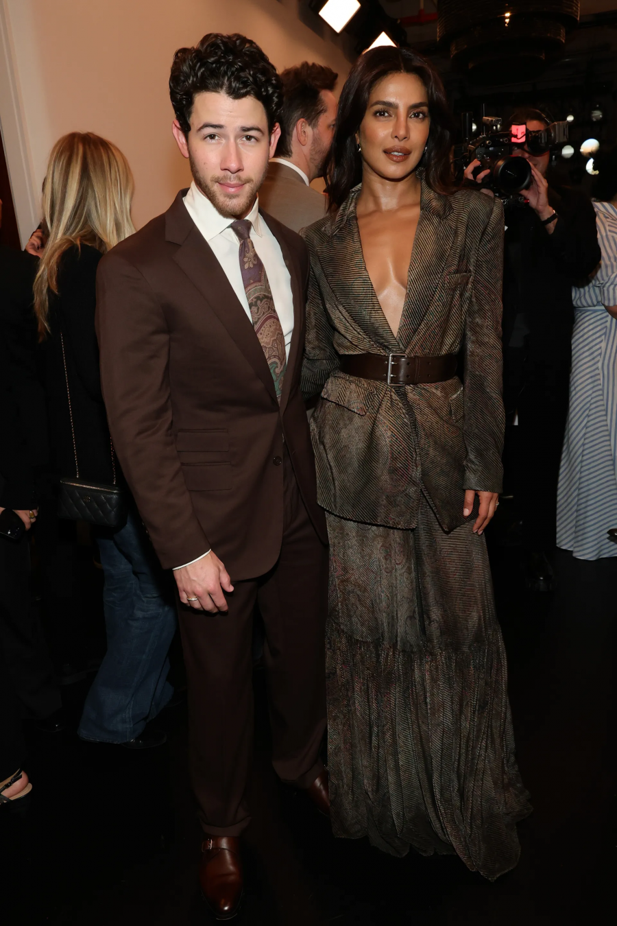 Nick Jonas ve Priyanka Chopra, Ralph Lauren defilesinde.