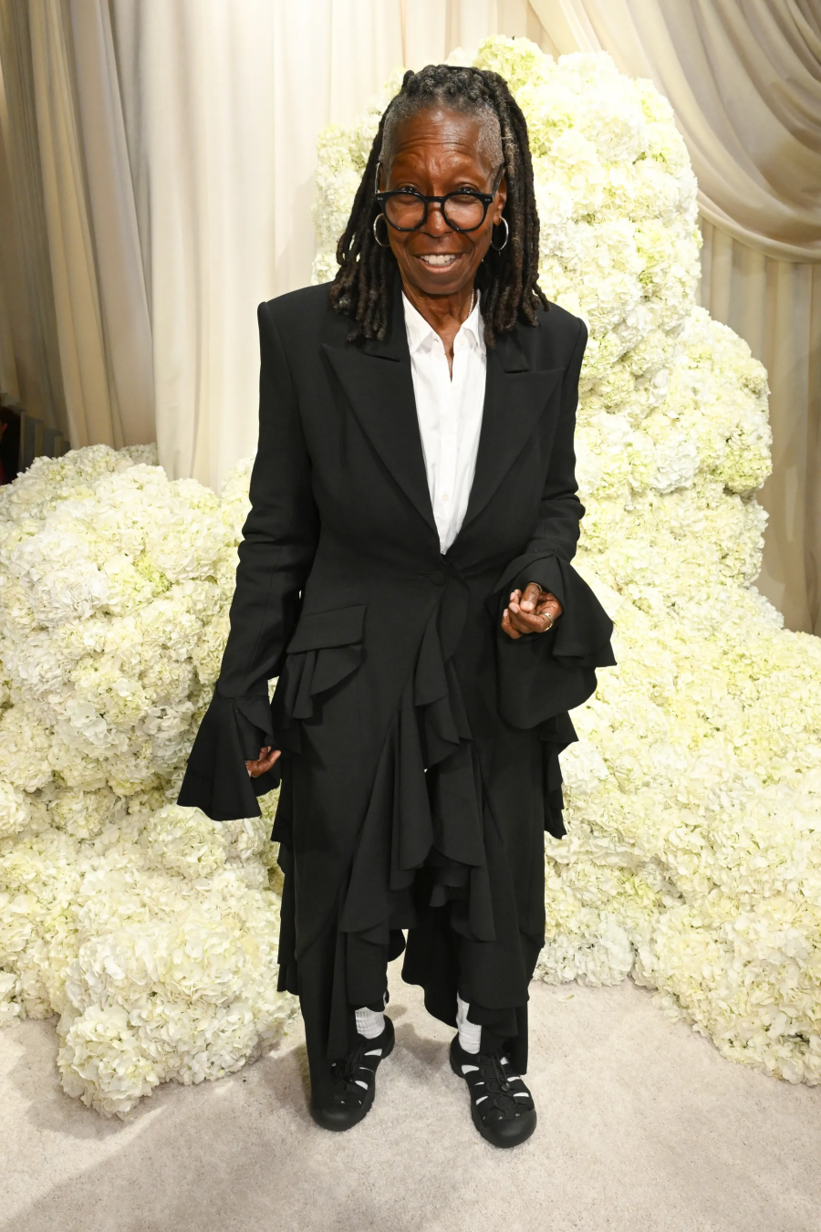 Whoopi Goldberg, Christian Siriano defilesinde.