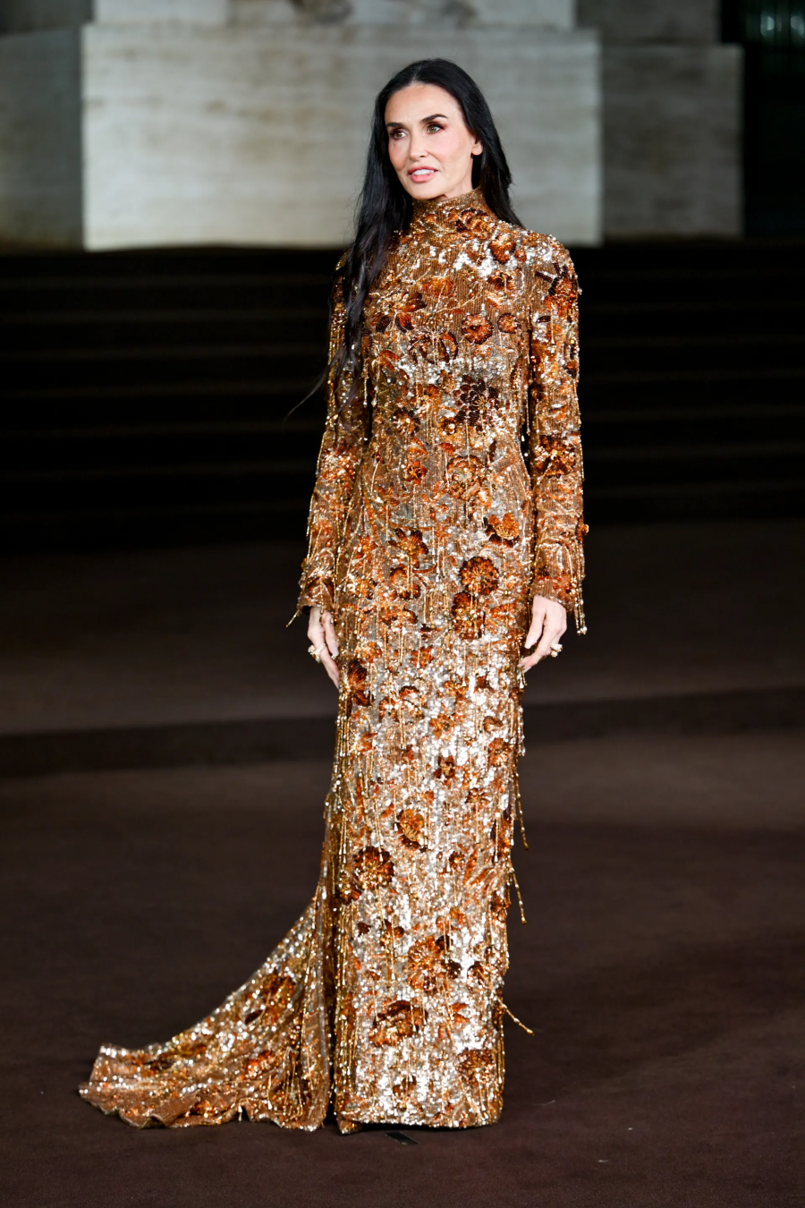 Demi Moore, Gucci defilesinde.
