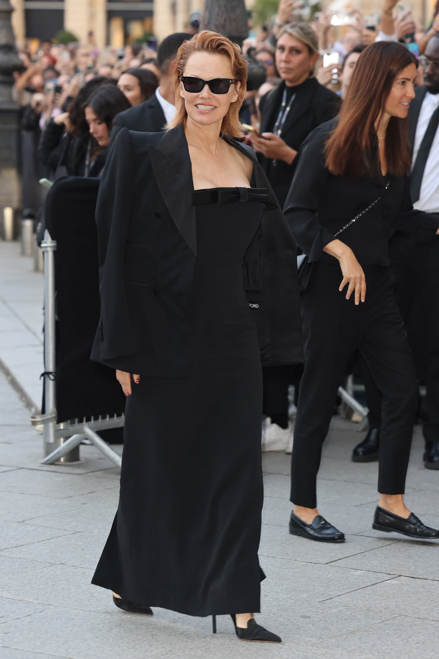 Pamela Anderson,Tom Ford defilesinde. / Getty Images