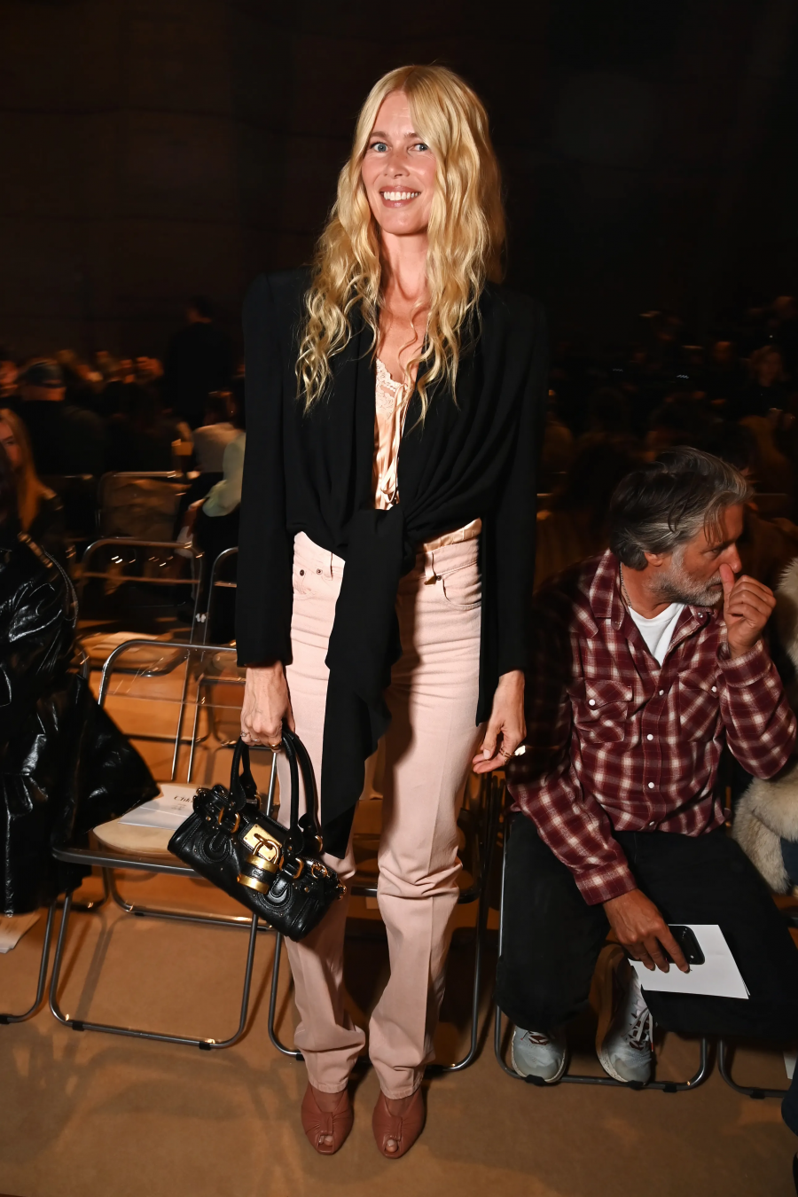 Claudia Schiffer, Chloé defilesinde. / Getty Images
