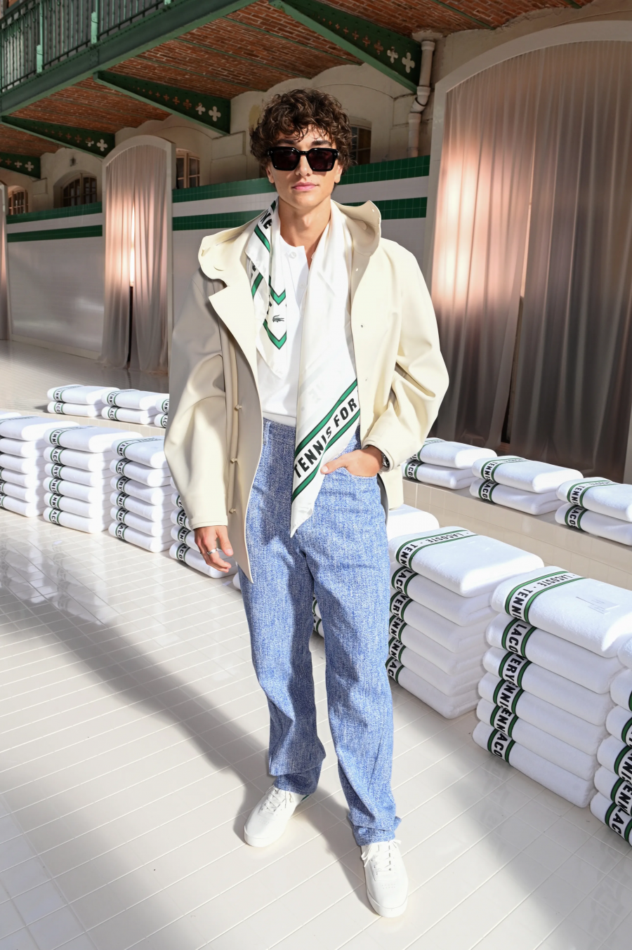 Gavin Casalegno, Lacoste defilesinde. / Getty Images