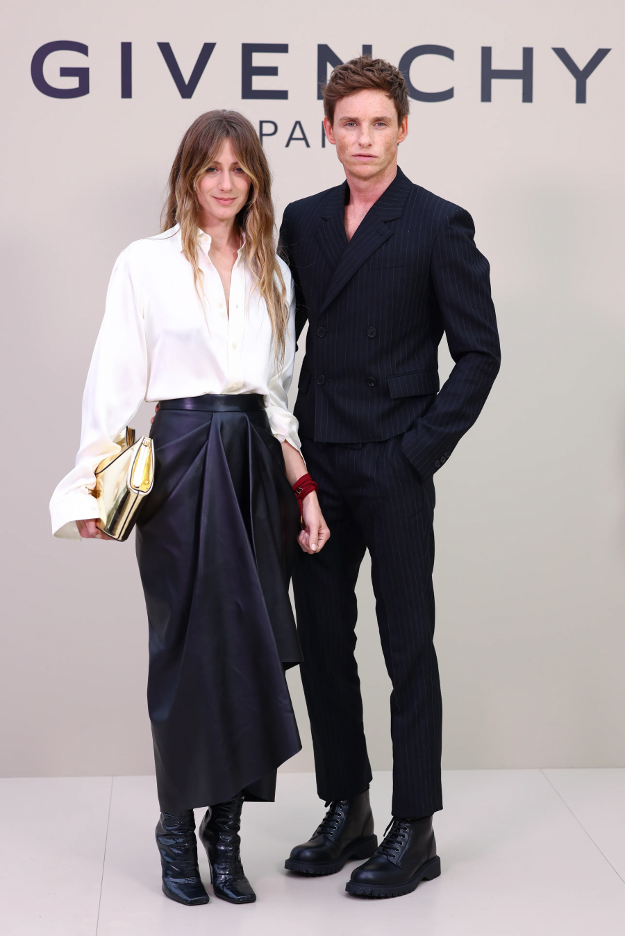 Hannah Bagshawe ve Eddie Redmayne, Givenchy defilesinde. / Getty Images