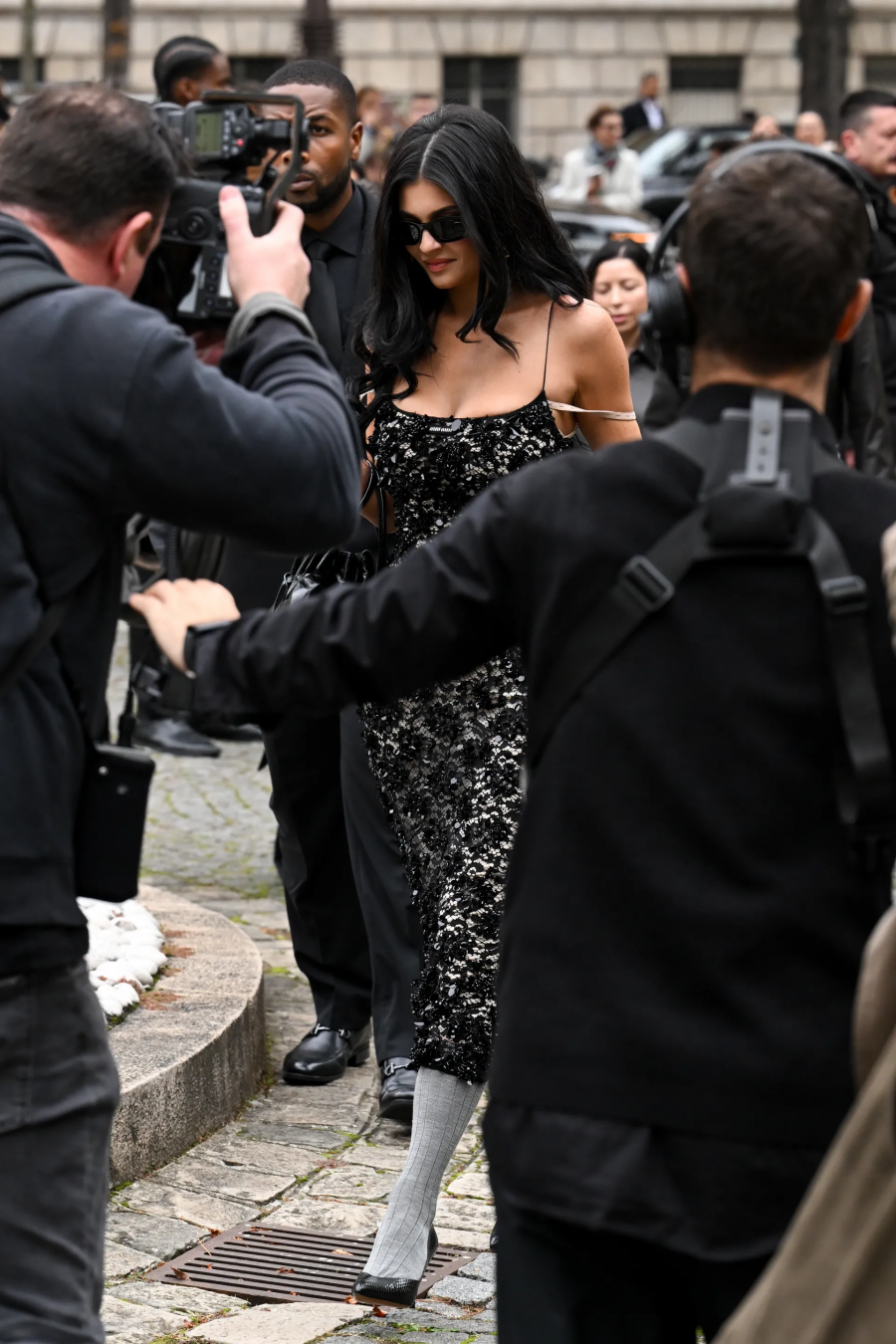 Kylie Jenner, Miu Miu defilesinde. / Getty Images