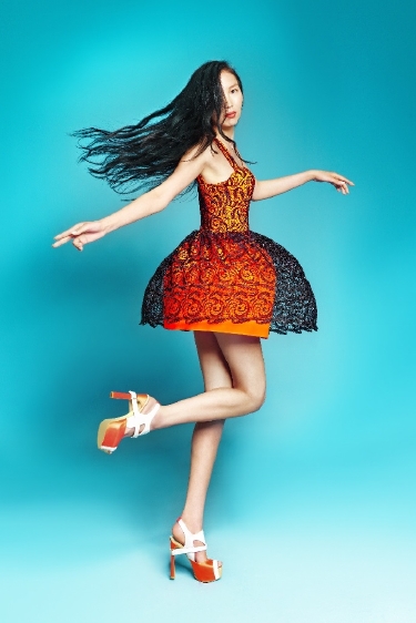 Parkta bir moda sokağı