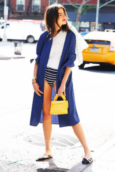 Leandra Medine, New York'un Orta Yerinde Bikiniyle