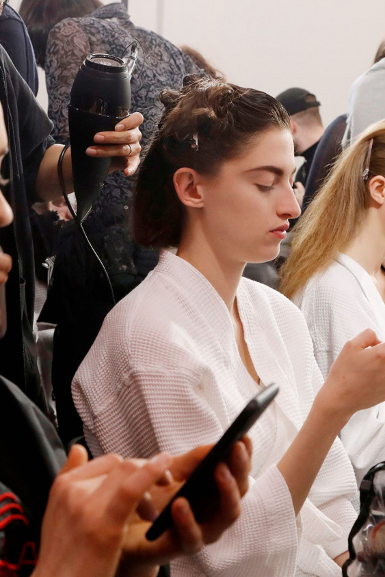 Backstage at the Thom Browne fall/winter 2020  © Getty
