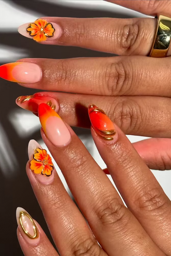 “Sunset Nails” Manikür Trendi