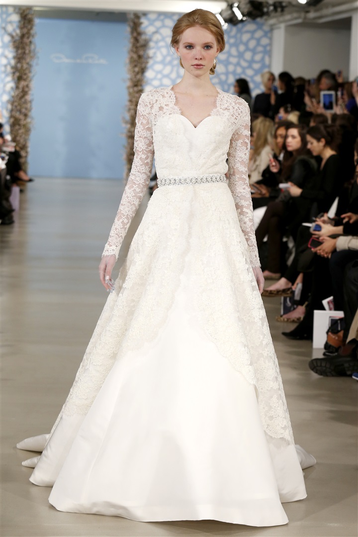 Oscar de la Renta 2014 İlkbahar/Yaz Gelinlik