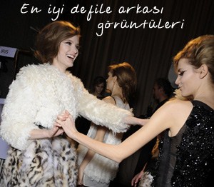 Defile arkası görüntüleri