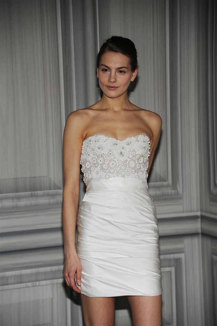 Monique Lhuillier 2012 İlkbahar/Yaz Gelinlik Detay