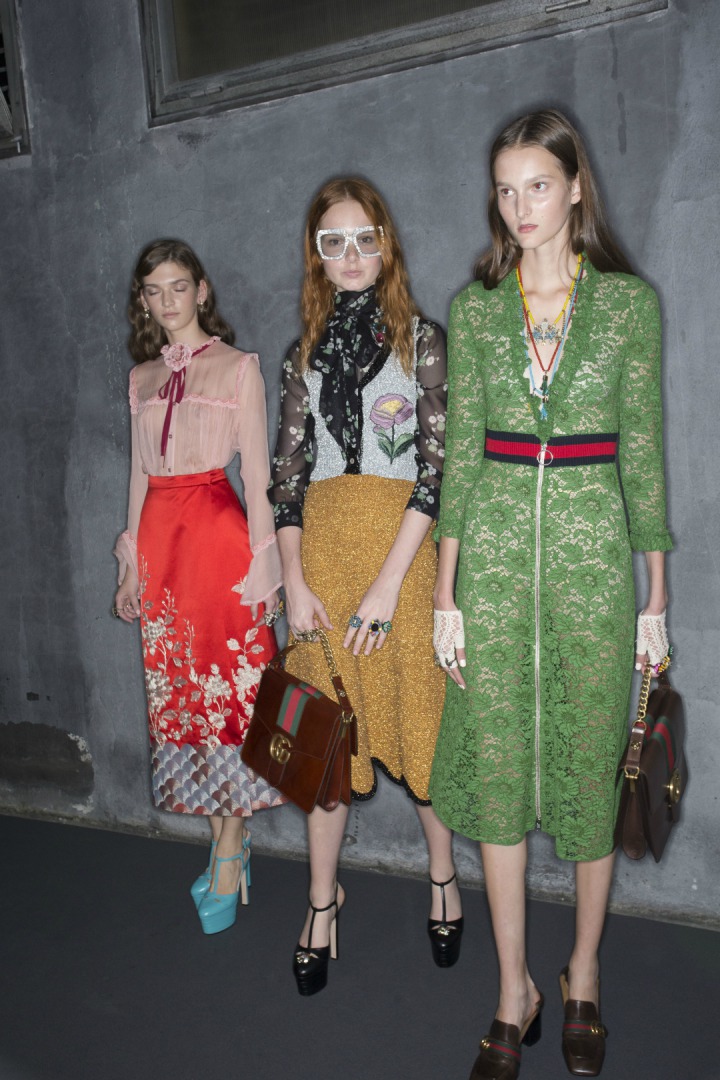 Gucci 2016 İlkbahar/Yaz Defile Arkası