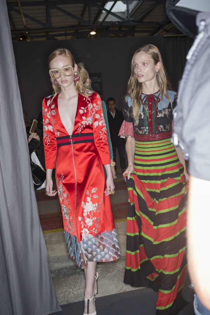 Gucci 2016 İlkbahar/Yaz Defile Arkası