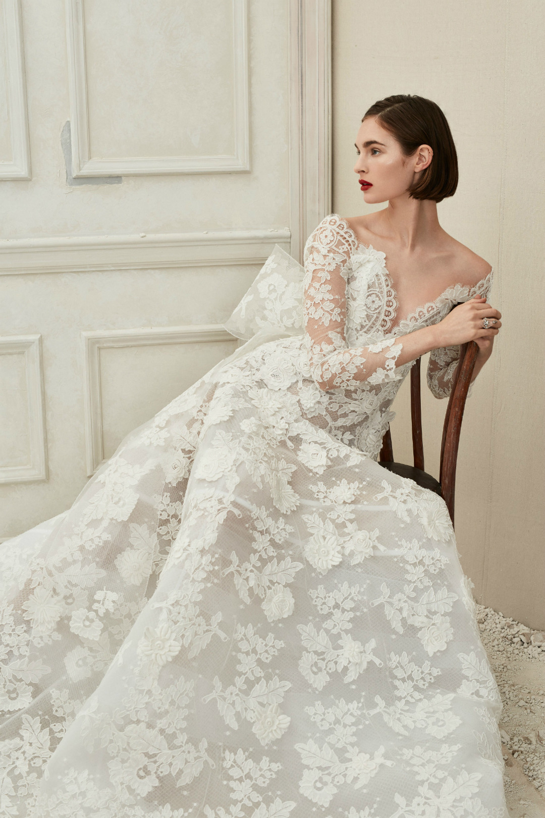 Oscar de la Renta 2019-20 Sonbahar/Kış Gelinlik